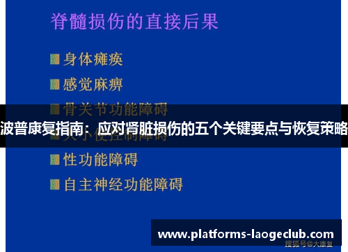 波普康复指南:应对肾脏损伤的五个关键要点与恢复策略 波普康复指南:应对肾脏损伤的五个关键要点与恢复策略